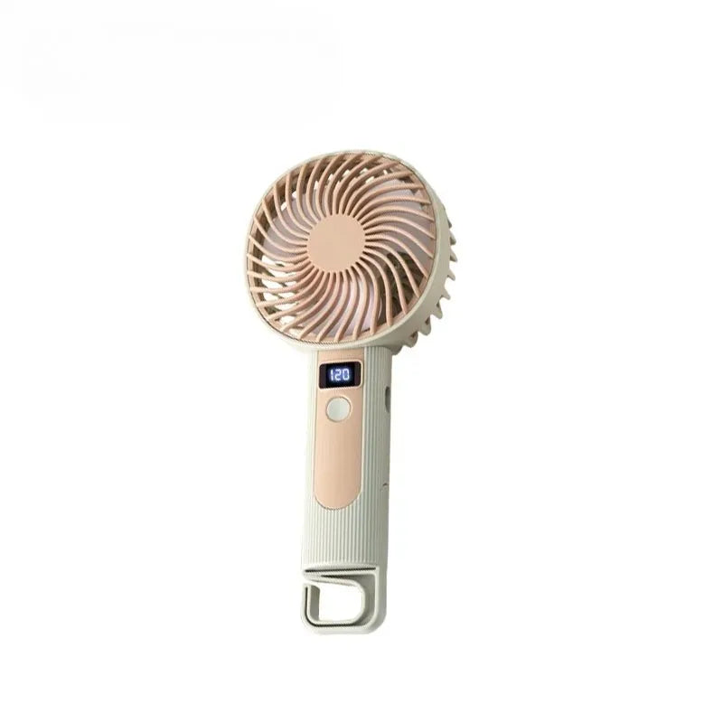 120-Speed Handheld Fan Digital Display USB-C Rechargeable 2-in-1 Handheld Portable Fan Babs
