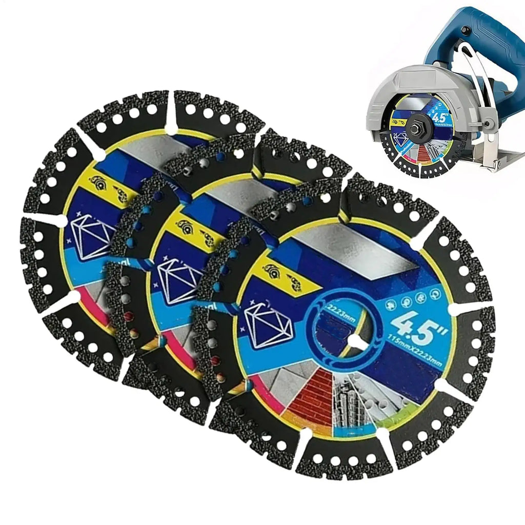 3-Pack 4.5" Diamond Cutting Discs for Angle Grinder – Tile & Concrete Angle Grinder Disc Set Babs