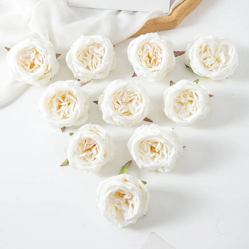 Silk Peony Artificial Flowers – Wedding & Home Décor, 10/20pk Artificial Flowers Babs WHITE 20 pcs