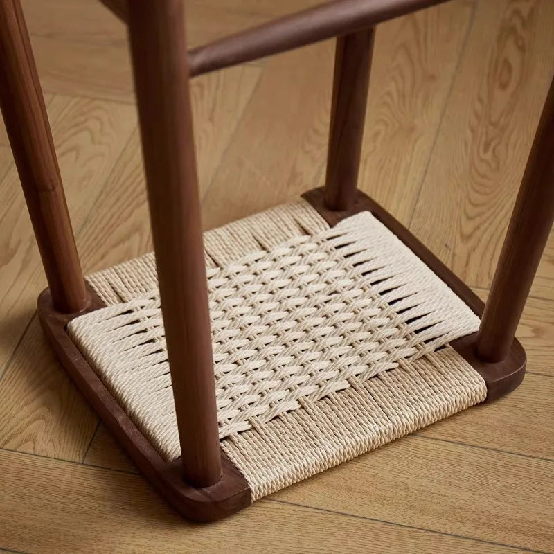 Wooden Woven High Bar Stool – Modern Minimalist Chair Wooden Bar Stool Babs