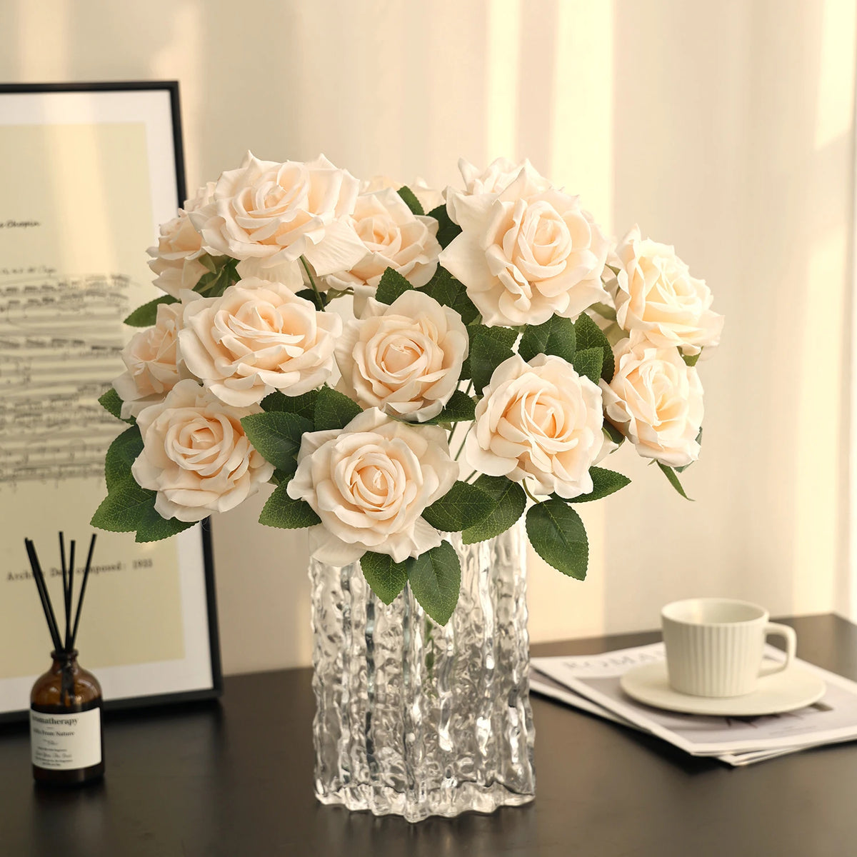 Artificial Silk Peony Bouquet – Wedding & Home Decor Gift Artificial Flower Bouquet Babs