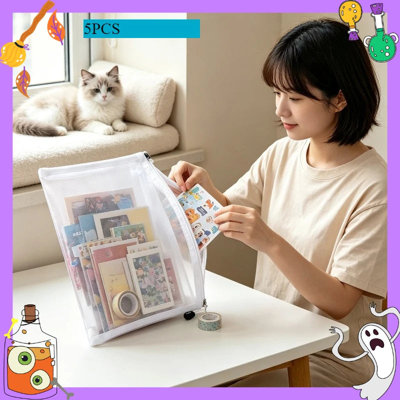5-Pack Mesh Zipper Storage Bags – Kids Toys & Building Blocks Mesh Storage Bags Babs