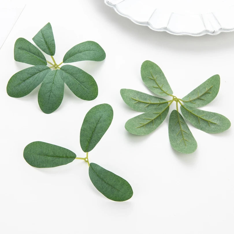 50Pcs Artificial Silk Rose Leaves – Wedding, Home & DIY Décor Artificial Silk Leaves Babs