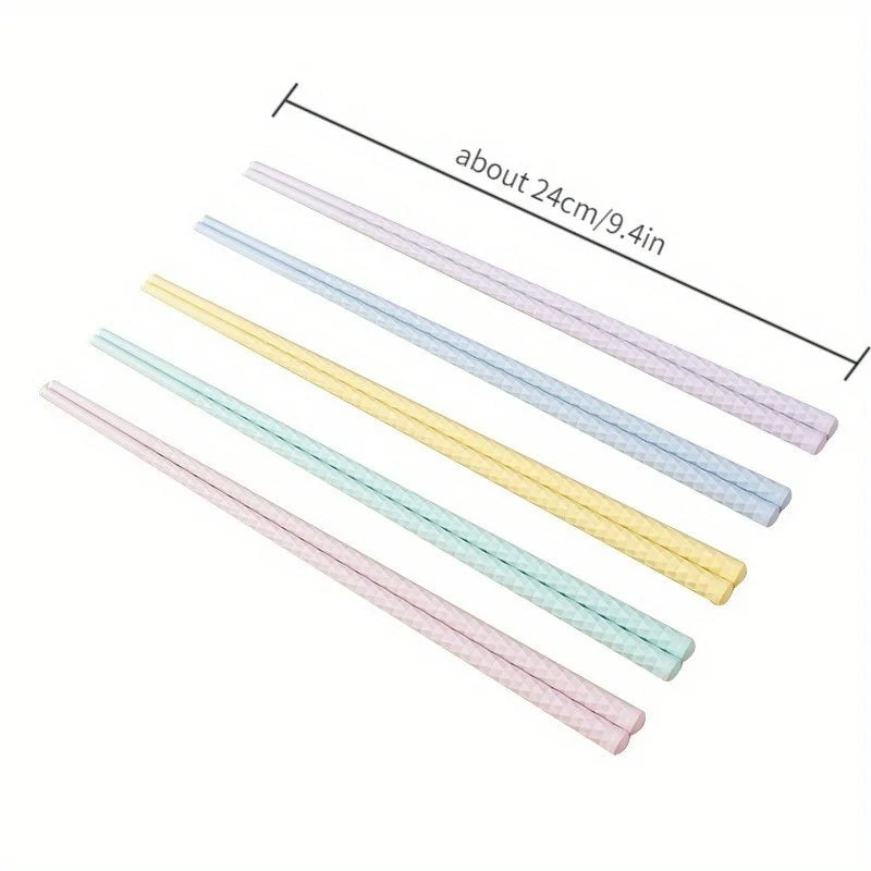 Heat-Resistant Alloy Chopsticks – Anti-Mold Home Dining Set Alloy Chopsticks Babs Light color 5pairs