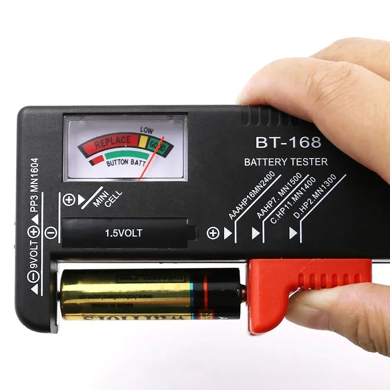 BT-168 Universal Battery Tester – AA AAA C D 9V Checker Battery Tester Babs