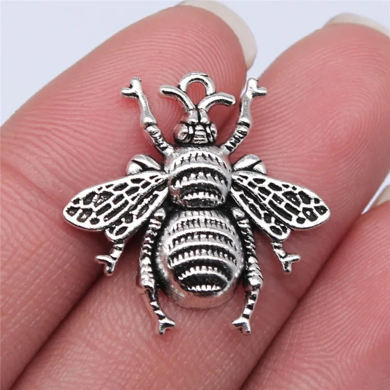 20 Pcs Antique Bronze Bee Charms for Jewelry Making – Zinc Alloy Jewelry Making Charms Babs