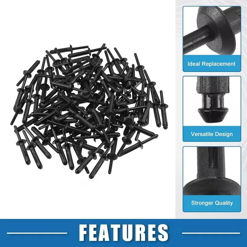 BMW Bumper Wheel Arch Clips 6mm Nylon Expansion Rivets | 20–100pcs Bumper Fastener Clips Babs
