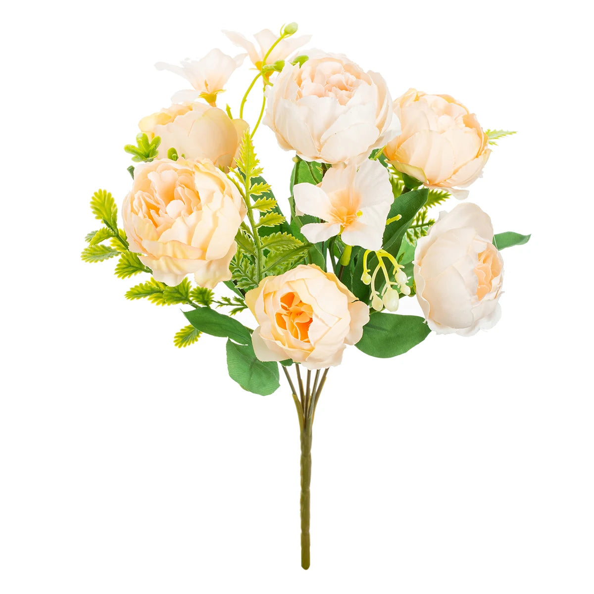 Silk Peony Rose Artificial Bouquet – Wedding & Home Decor Artificial Flower Bouquet Babs color 4 1 pc
