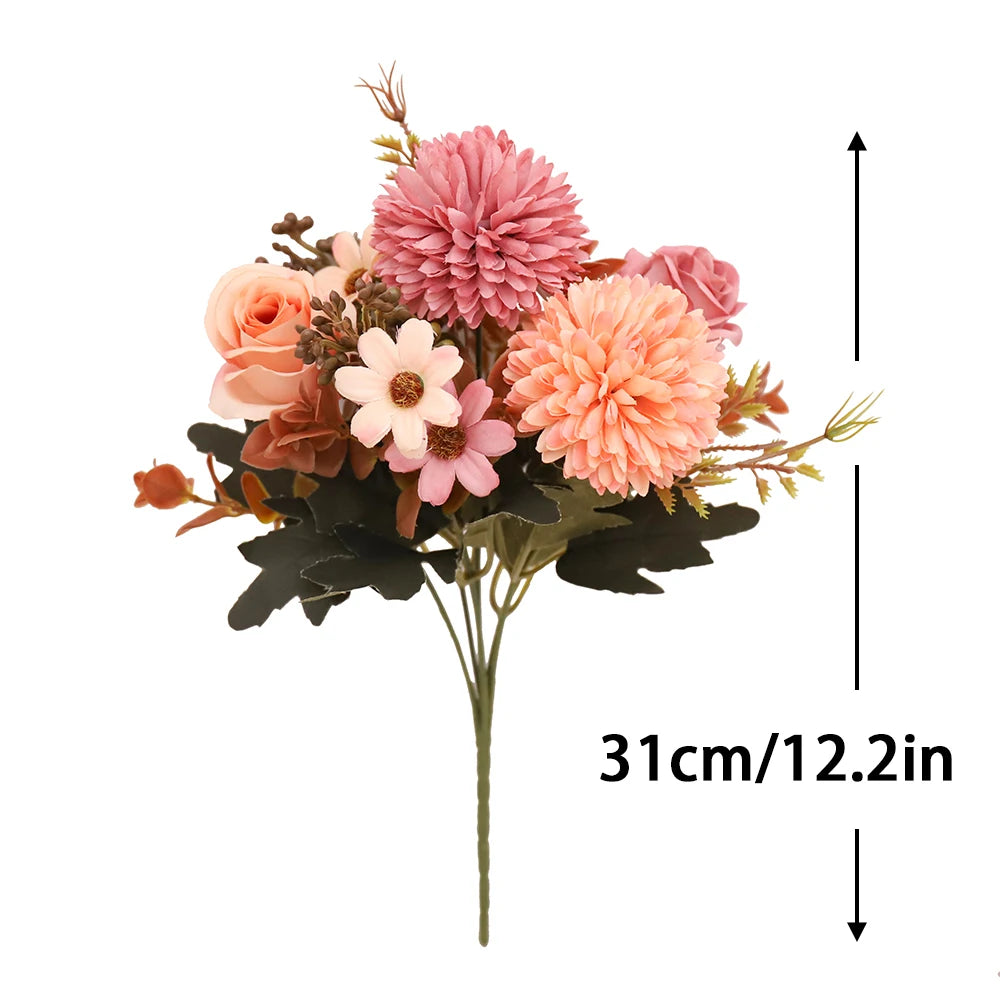 Fall Silk Rose Artificial Flowers – Wedding & Home Decor Artificial Silk Flowers Babs