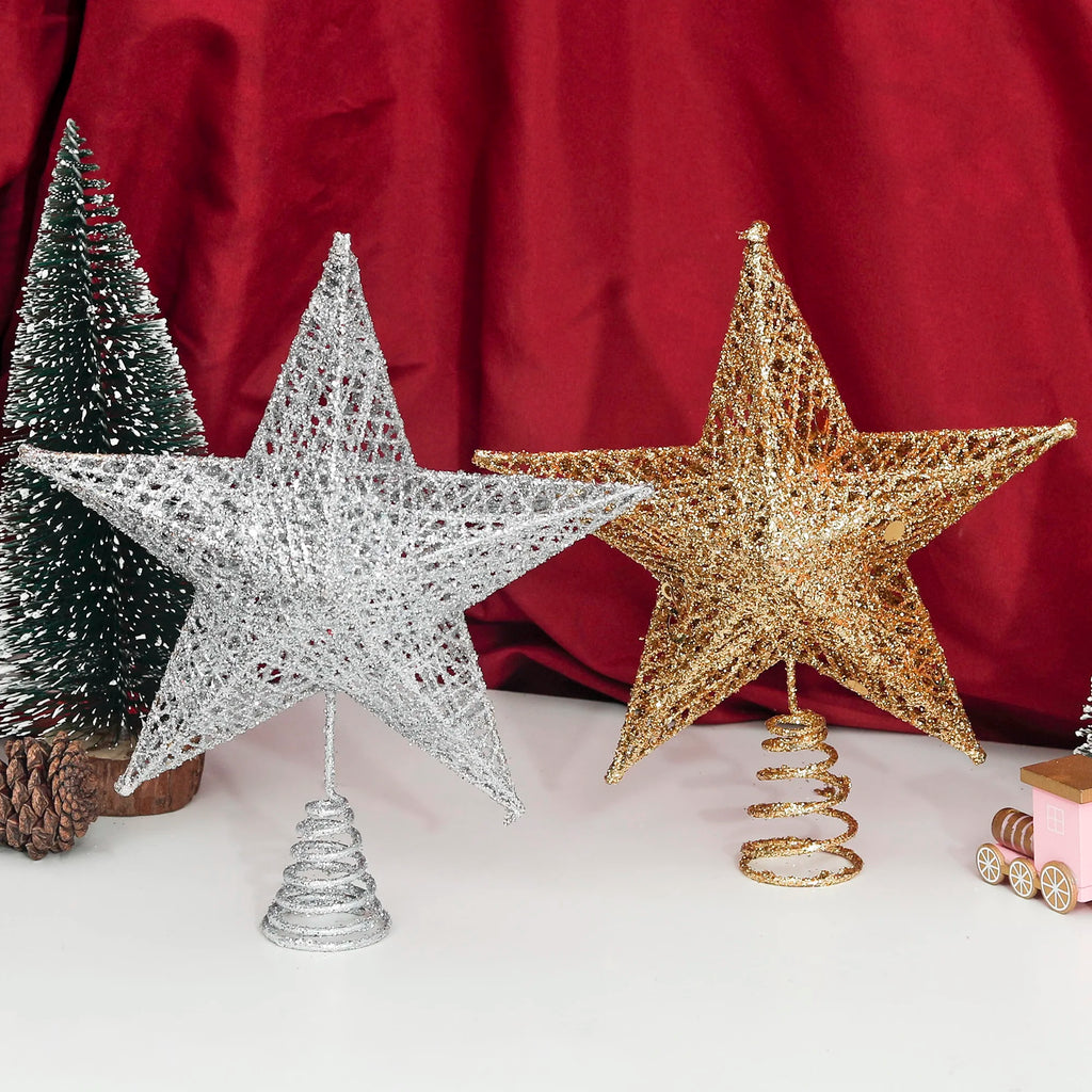 Gold & Silver Star Christmas Tree Ornaments | Holiday Décor Christmas Tree Ornaments Babs