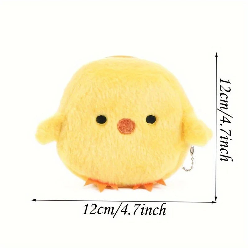 Cute Plush Chick Coin Purse – Zipper Wallet & Key Holder Novelty Coin Purse Babs