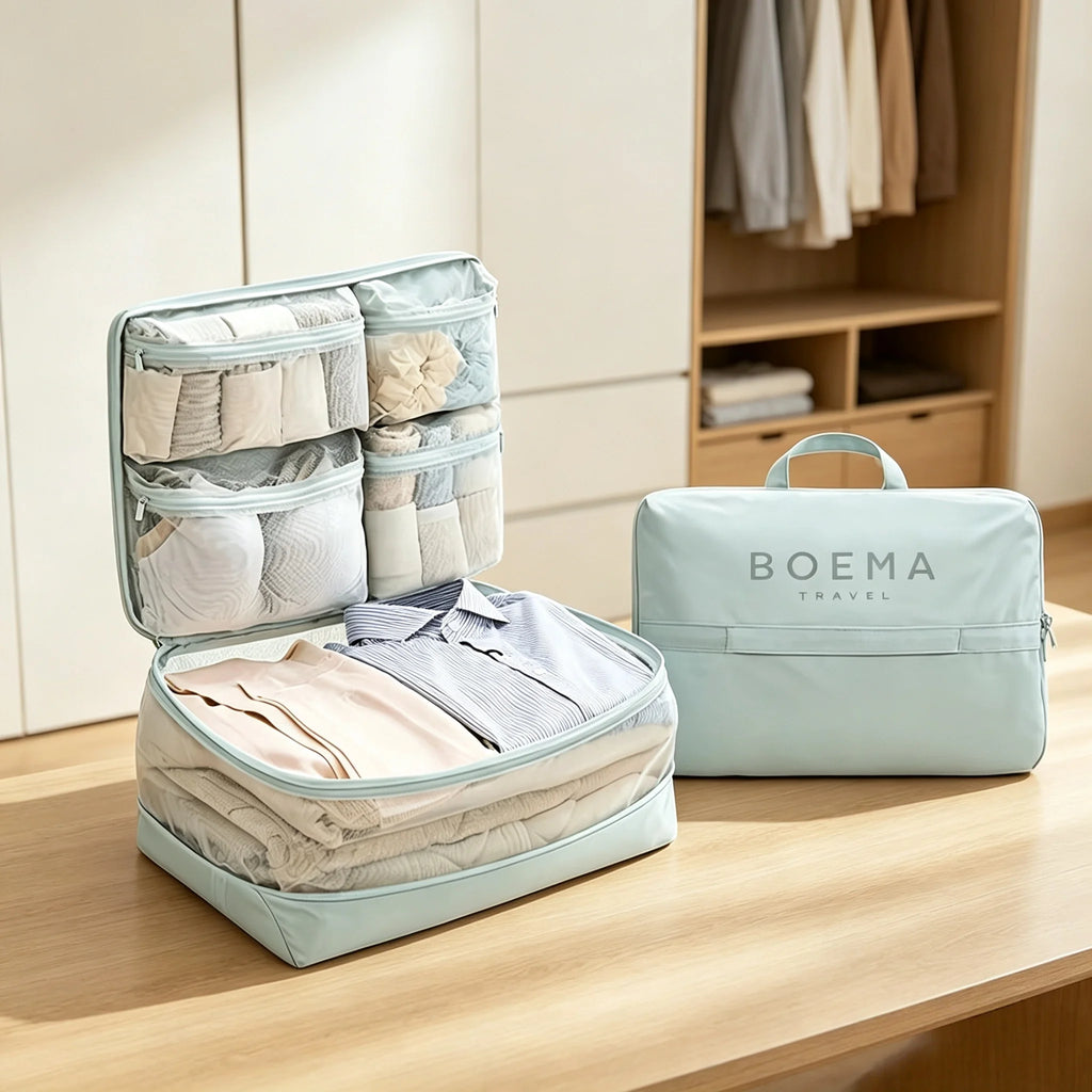 Large Comforter Storage Bag – Self-Compression Organizer Bedding Storage Bag Babs