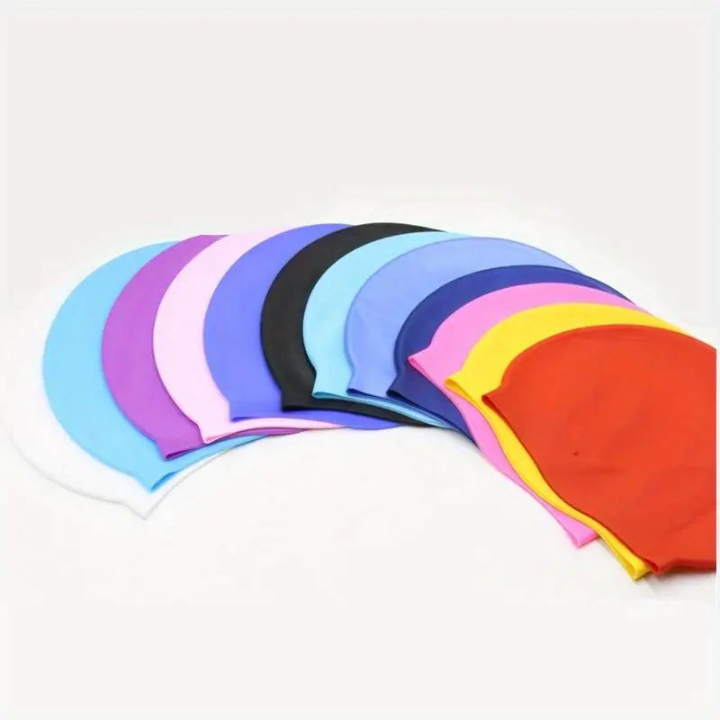 Silicone Swimming Cap – Unisex Solid Color, One Size Fits Most Silicone Swim Cap Babs