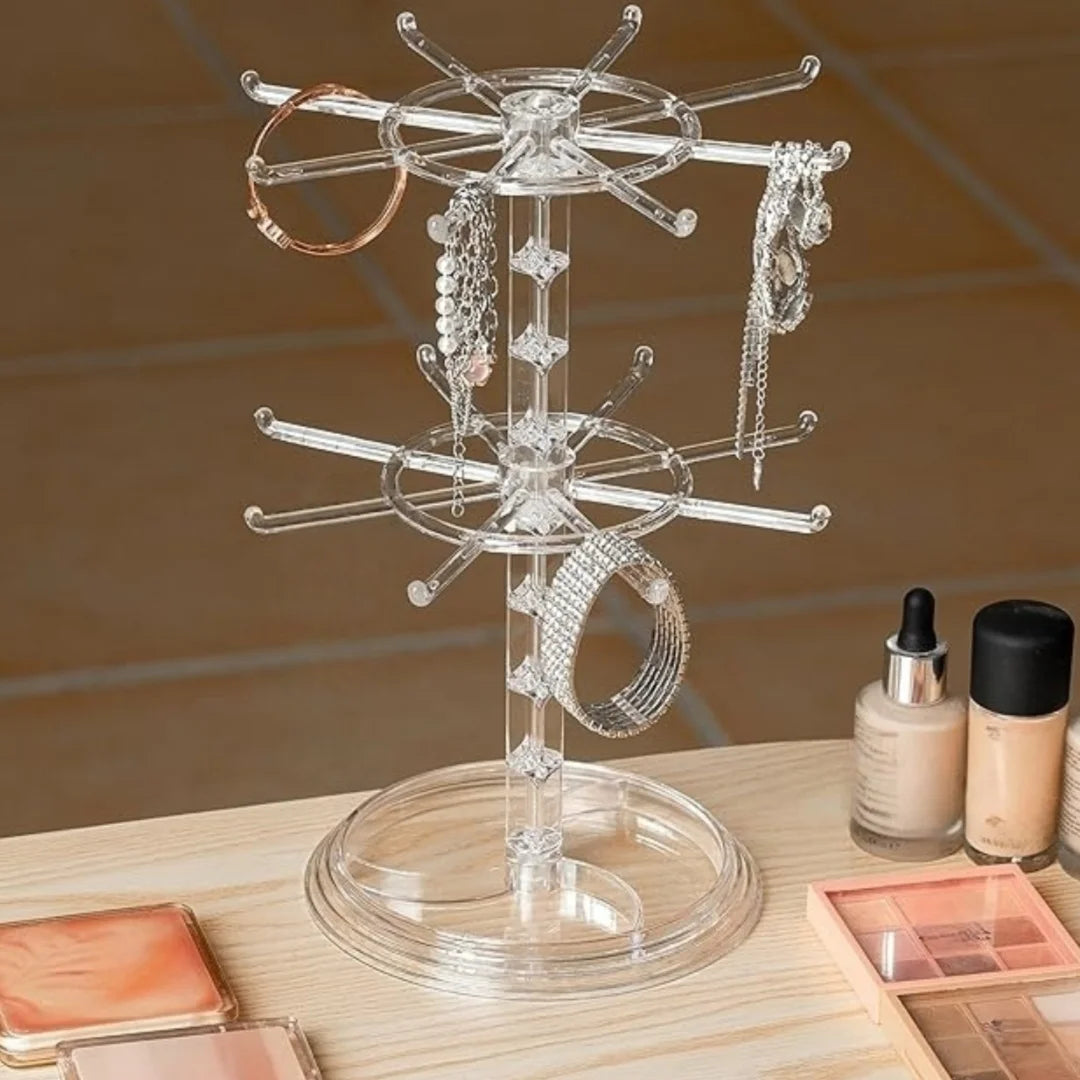 2-Tier Rotating Jewelry Stand – Necklace & Bracelet Organizer Jewelry Display Stand Babs