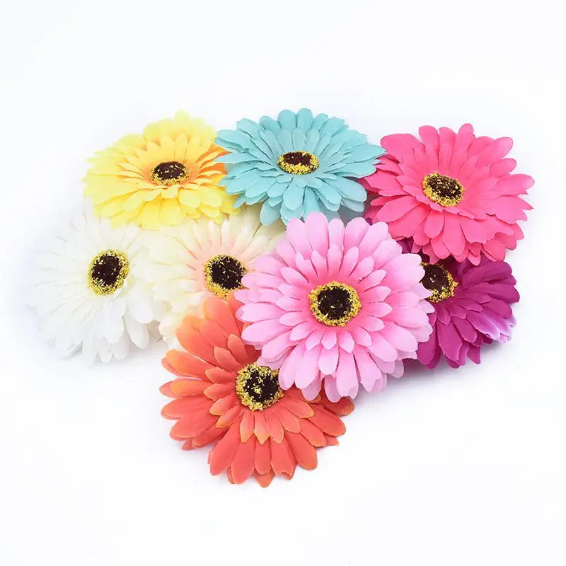 Silk Gerbera Artificial Flowers 50/100 Pcs – Wedding & Home Decor Artificial Silk Flowers Babs