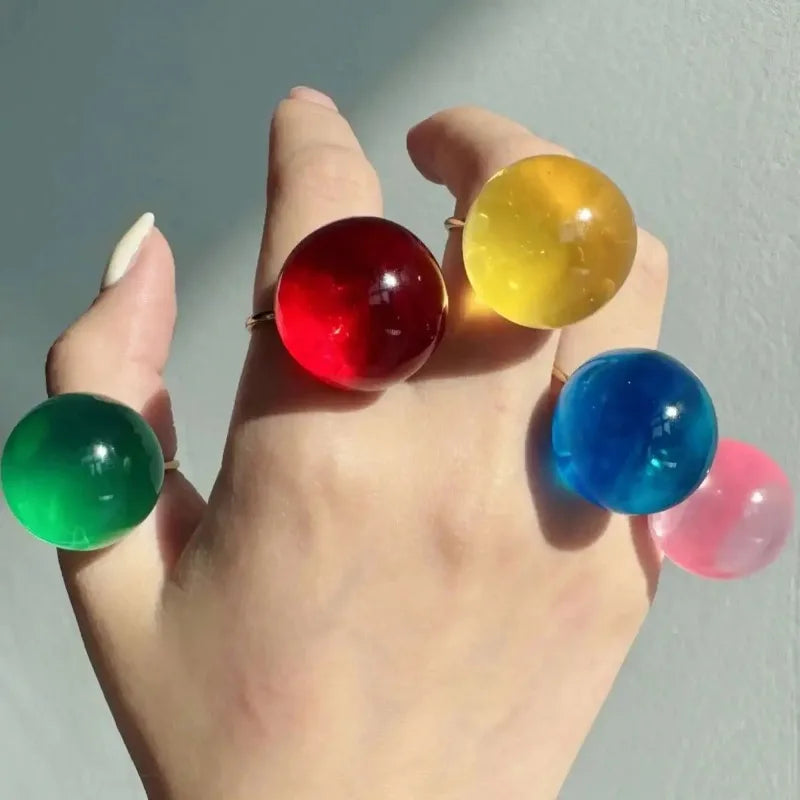 Jelly Transparent Resin Open Ring – Trendy Women's Jewelry Fashion Ring Babs