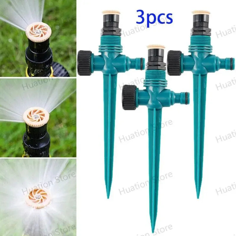 360° Gear Drive Garden Sprinkler – Auto Irrigation System 3pcs Garden Sprinkler Babs