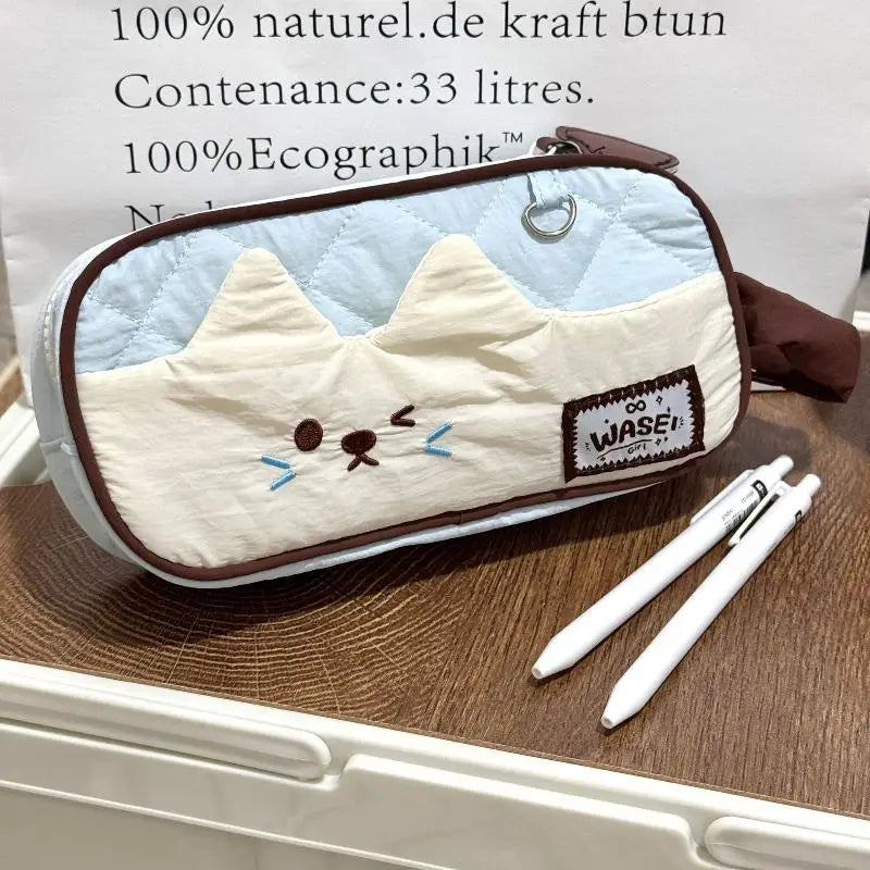 Large Capacity Pencil Case – Cute Canvas Pouch for School & Office Pencil Case Pouch Babs