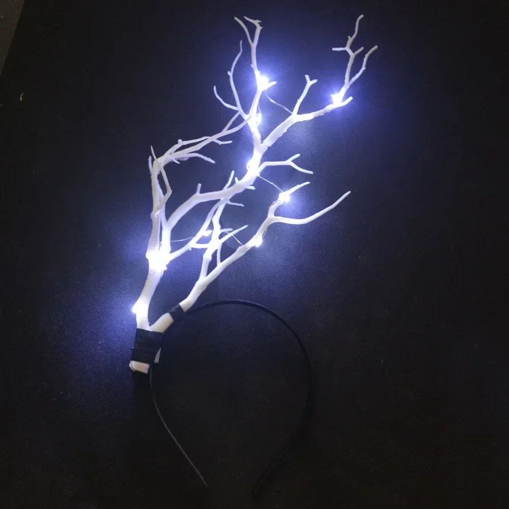 5-Pack LED Glow Deer Antler Headbands – Party Props LED Party Headband Babs
