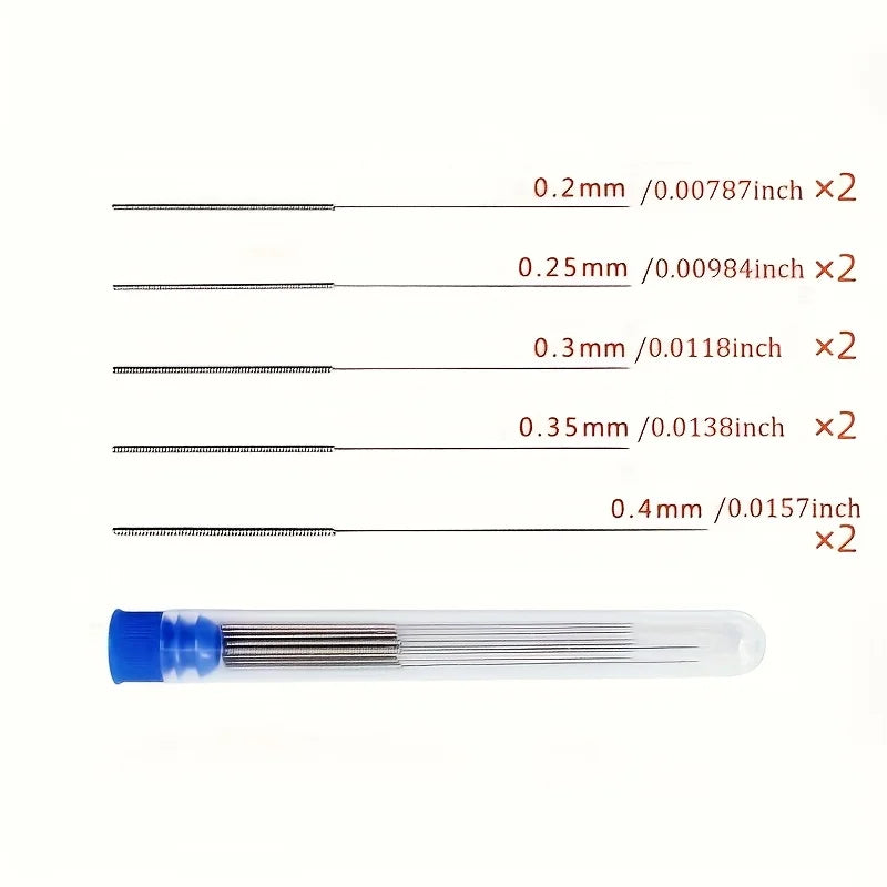 10-Piece Cleaning Nozzle Tool Set – Needle Brushes & Picks Nozzle Cleaning Kit Babs WHITE