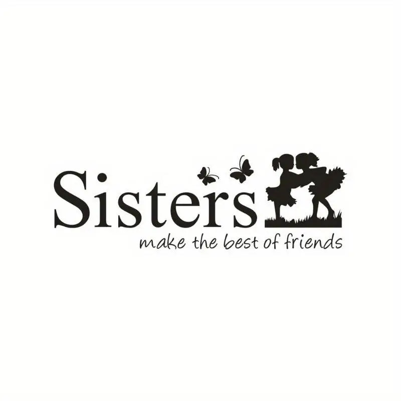 Sisters Best Friends PVC Wall Sticker – Kids Bedroom Decor Wall Sticker Decal Babs 1pc