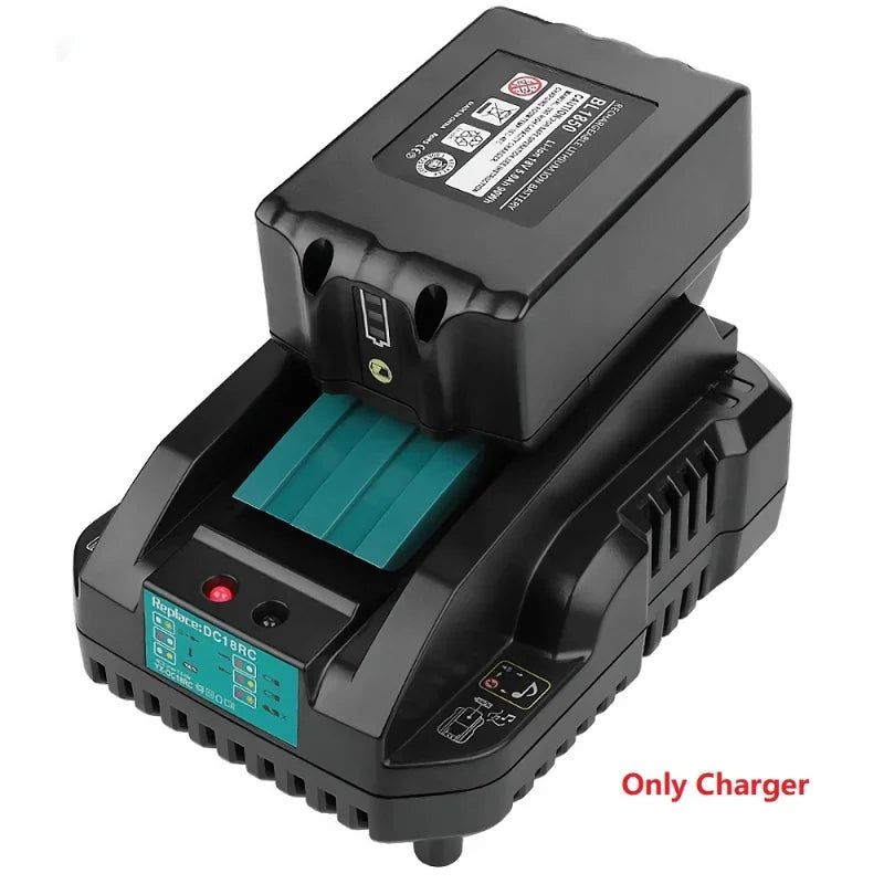 Rapid Charger for Makita 14.4V–18V Li-Ion Battery DC18RC Battery Charger Babs