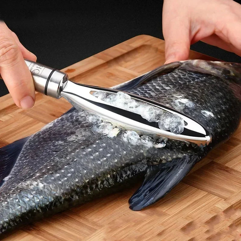 Stainless Steel Fish Scale Scraper & Fish Knife Kitchen Tool Fish Scale Scraper Babs