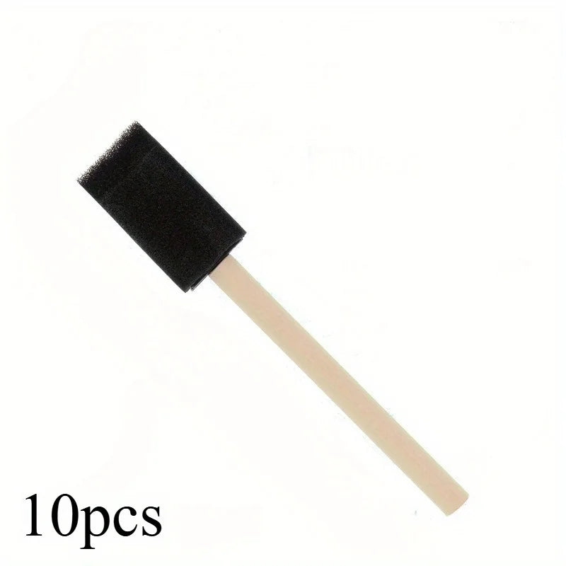 Wooden Handle Foam Sponge Brush for Painting & DIY Crafts Foam Paint Brush Babs 10pcs