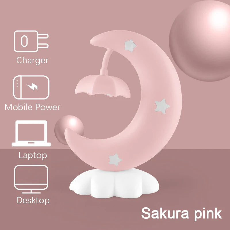 Star Moon LED Night Light USB Rechargeable Kids Nursery Lamp LED Night Light Babs