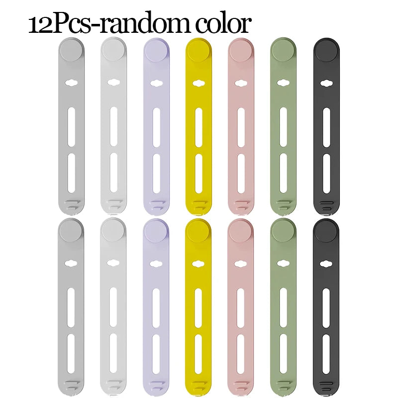 Reusable Silicone Cable Ties – Adjustable Cable Organizer Straps Cable Management Ties Babs 12Pcs-random color