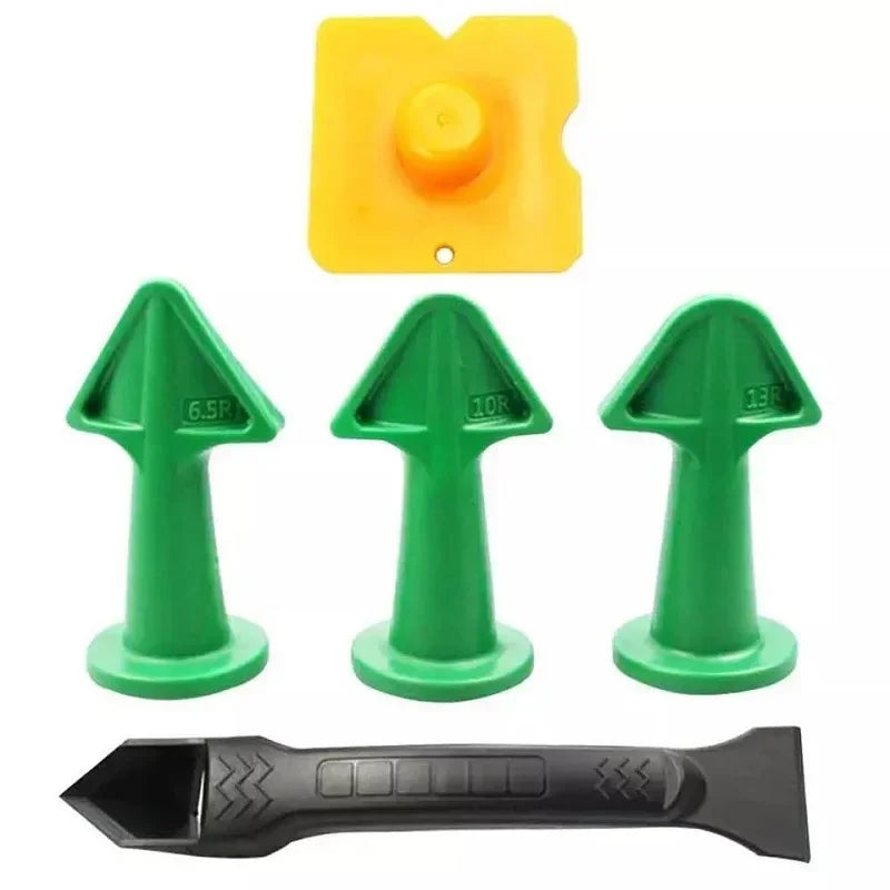 5-Piece Caulking Nozzle Applicator & Silicone Finishing Tool Set Caulking Tool Set Babs green 5pcs