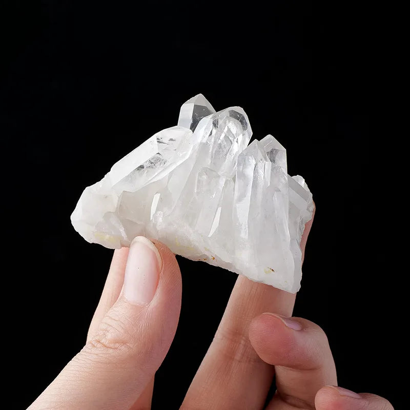 Natural Clear Quartz Crystal Cluster Raw Stone Home Decor Crystal Decor Ornament Babs Single cluster80-120