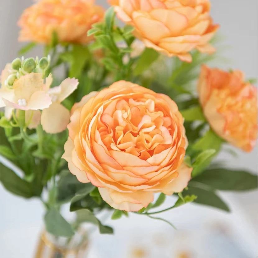 Artificial Silk Peony Chrysanthemum Bouquet – Wedding & Home Decor Artificial Flower Bouquet Babs