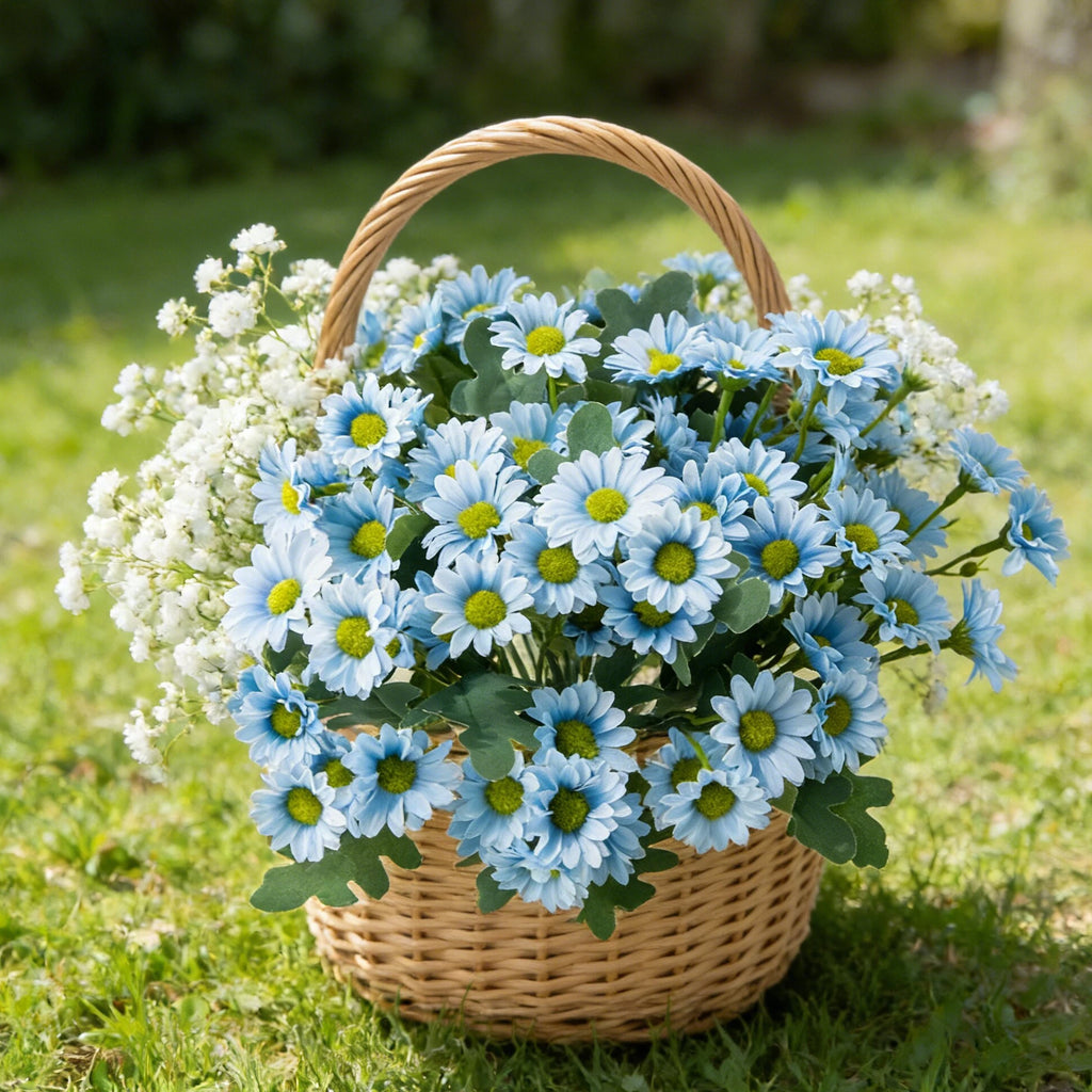 Silk Daisy Artificial Flower Bouquet – Wedding & Home Decor Artificial Flower Bouquet Babs