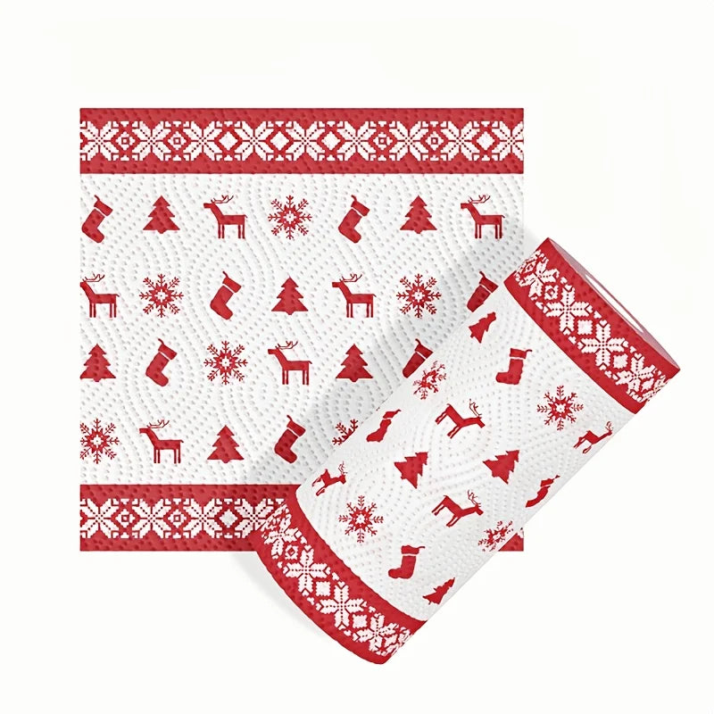 Christmas Disposable Paper Towels | Festive Kitchen Cleaning Disposable Paper Towels Babs 1 roll