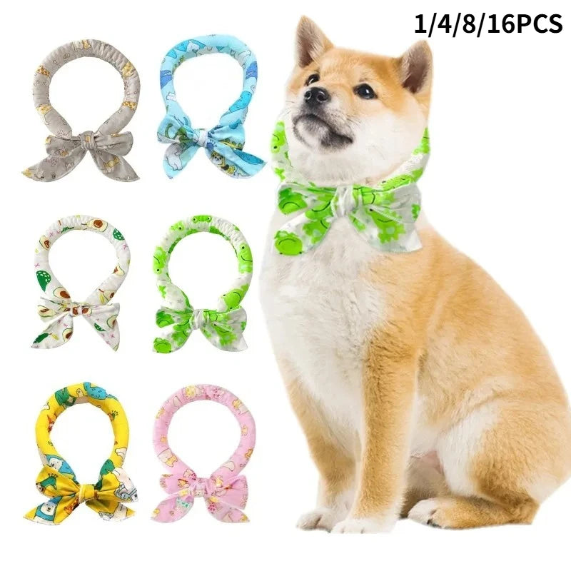 Pet Cooling Bandana for Dogs & Cats – Summer Ice Scarf 2-Pack Pet Cooling Bandana Babs