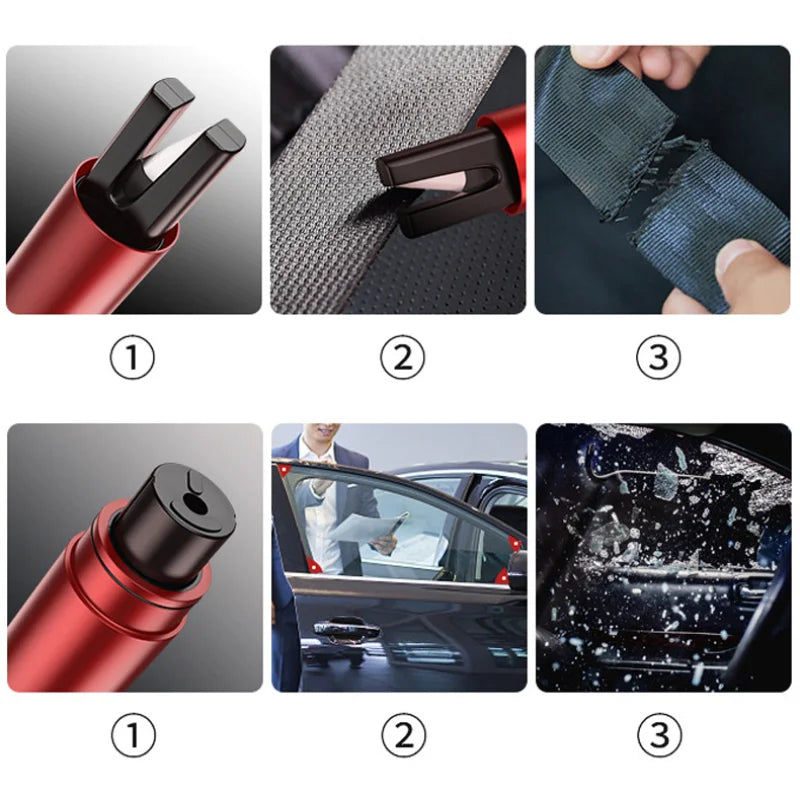 Car Safety Hammer – Window Breaker & Seat Belt Cutter Car Emergency Tool Babs