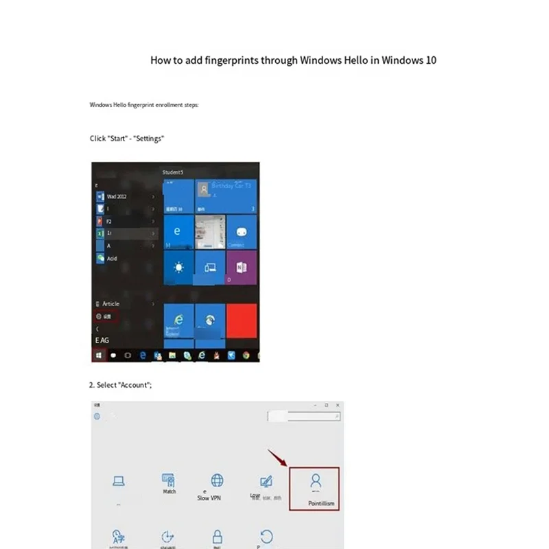 USB Fingerprint Reader for Windows Hello Desktop PC Fingerprint Reader Babs