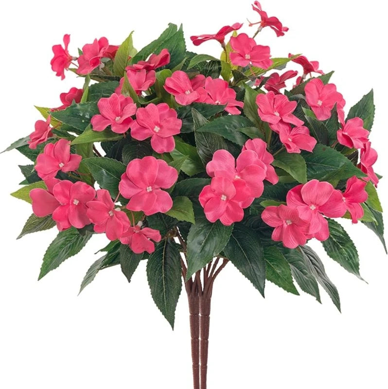 Silk Rose Artificial Flower Bouquet – Wedding & Home Décor Artificial Flower Bouquet Babs Rose Red L