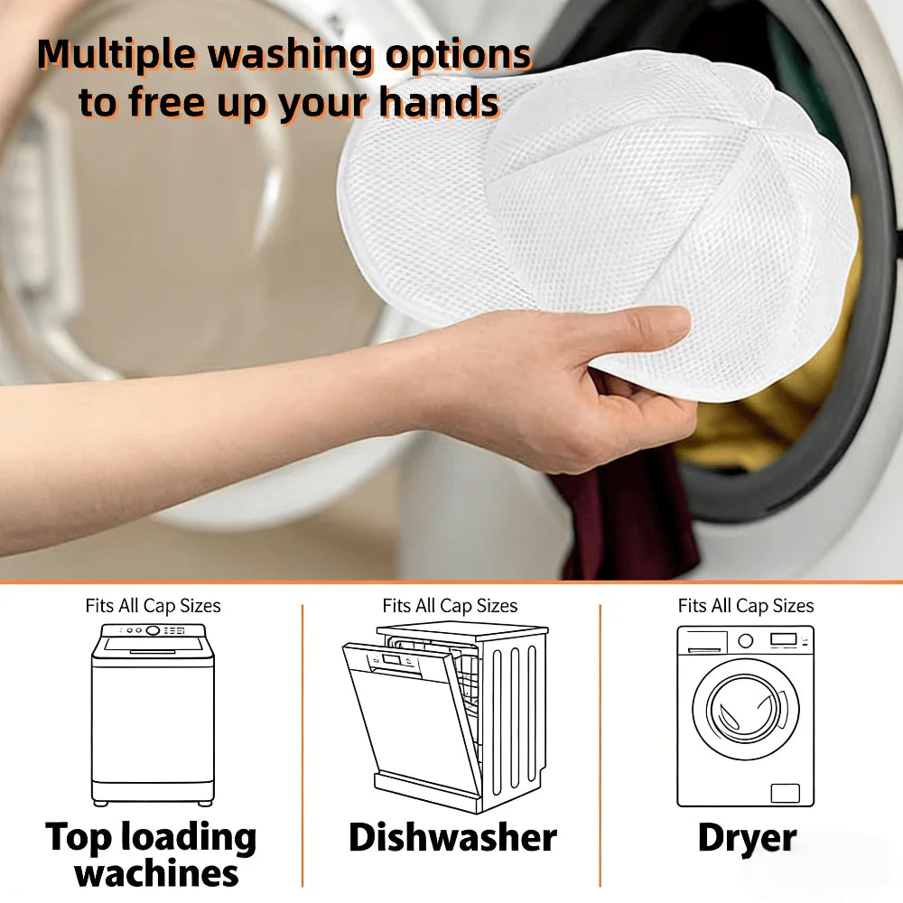 Cap Washing Bag with Frame – Baseball Hat Washer Protector Hat Washing Bag Babs
