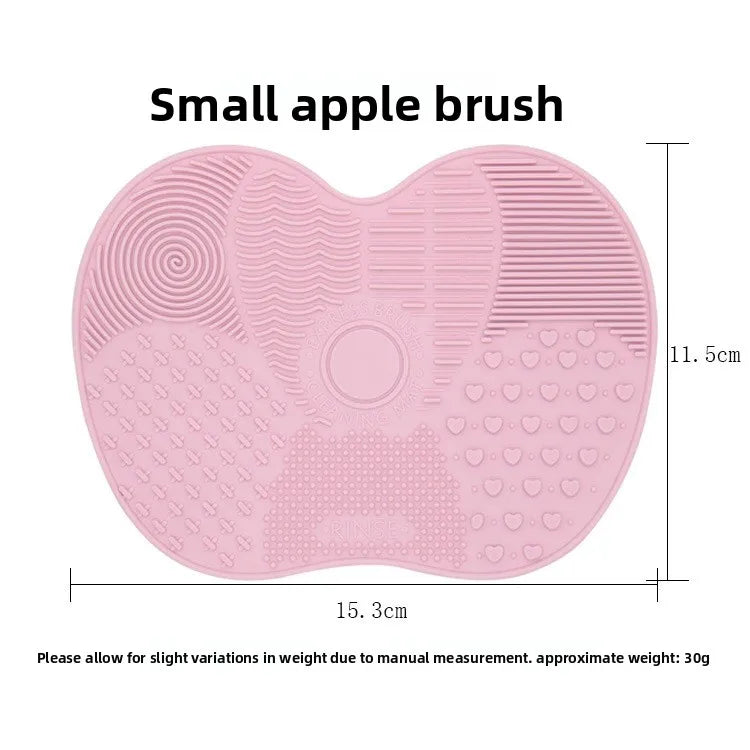 Silicone Apple Makeup Brush Cleaner Pad with Suction Cup Makeup Brush Cleaner Babs