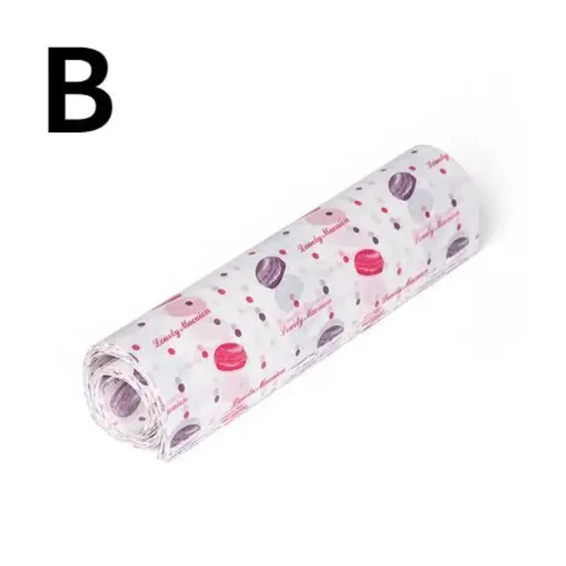 Printed Wax Paper Food Wrap Sheets – 50 Pack, Oil-Proof Food Wrapping Paper Babs B Style 50pcs