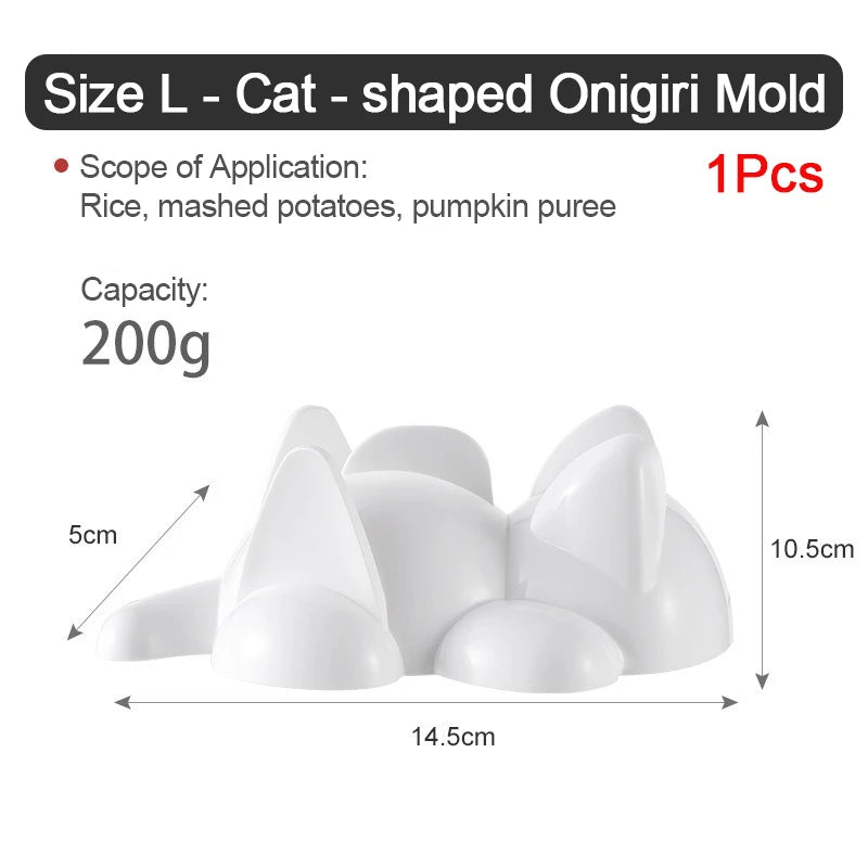 Cat Onigiri Mold – Cat Shape Sushi Rice Ball Maker Tool Sushi Mold Tool Babs L 1pcs