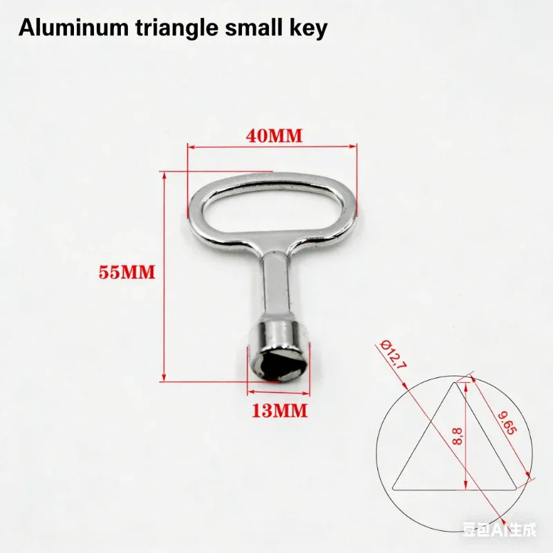Aluminum Triangle Square O-Shape Electrical Cabinet Key Tool Utility Cabinet Key Babs B