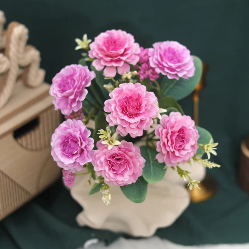 Peony Artificial Silk Flower Bouquet – Wedding & Home Décor Artificial Flower Bouquet Babs
