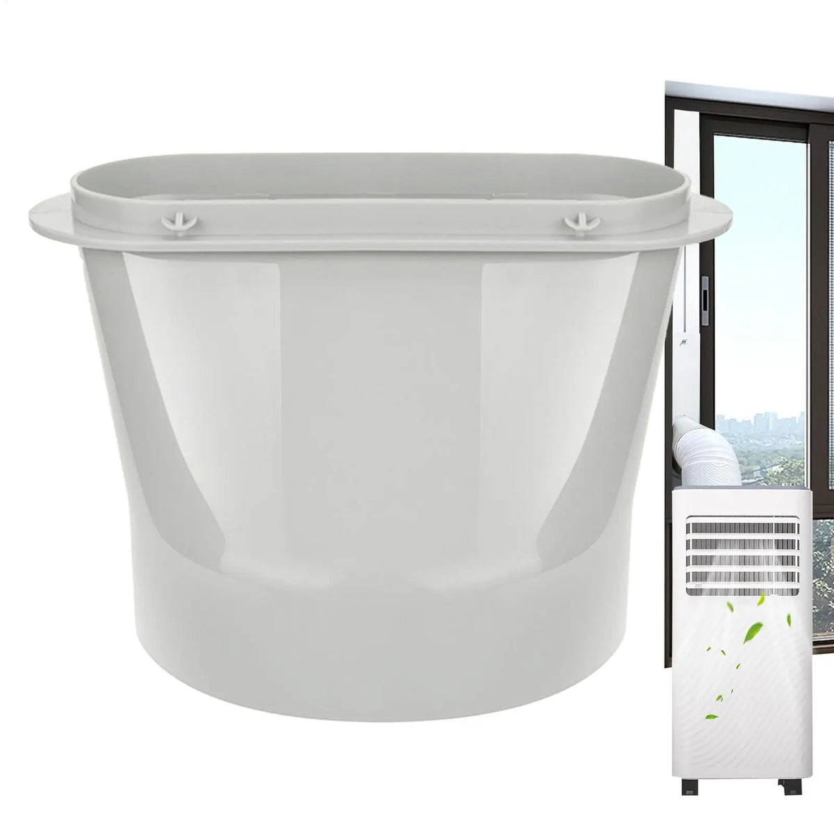 Portable AC Exhaust Hose Adapter | Window Vent Baffle Connector AC Hose Adapter Babs