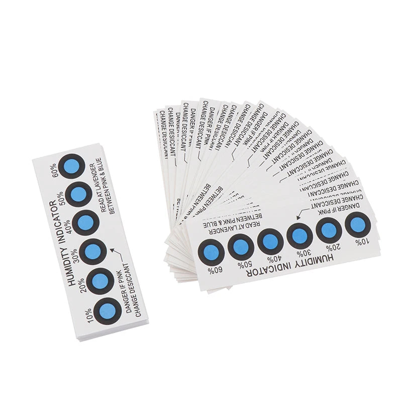 50-Pack Humidity Indicator Cards 10%–60% Six-Dot Test Cards Humidity Indicator Card Babs