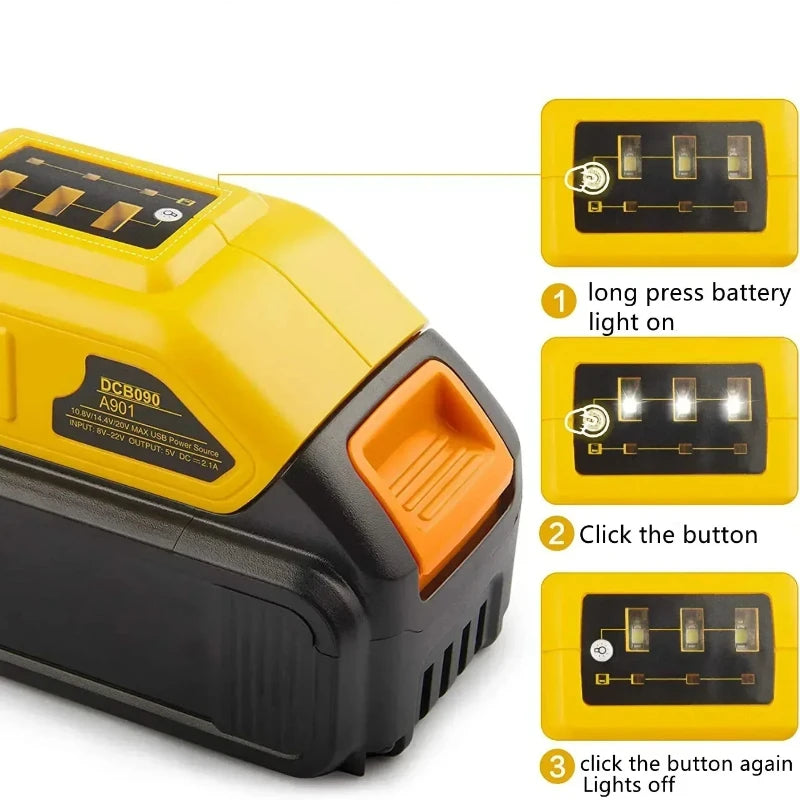 Dewalt 12–20V Li-Ion Battery Dual USB Charger Adapter DCB090 Battery Charger Adapter Babs