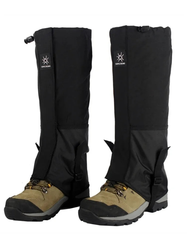 Waterproof Leg Gaiters for Hiking, Skiing & Outdoor Use Outdoor Leg Gaiters Babs black
