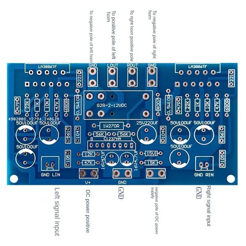 LM3886TF HiFi Stereo Dual Channel Power Amplifier Board Audio Amplifier Board Babs